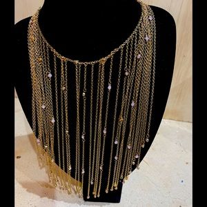 Gold Jewelry Set Necklace/ Earrings